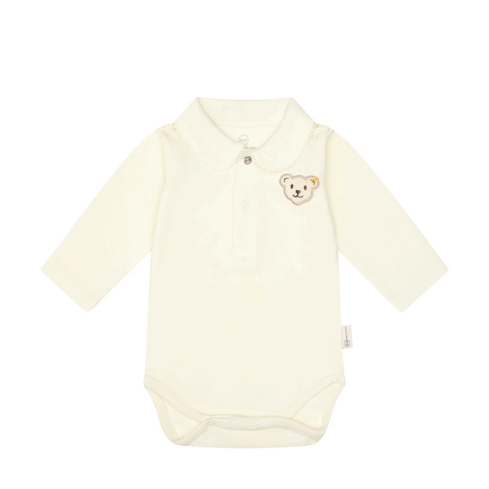Steiff GOTS biopamut galléros body kislányoknak - Basic kollekció krém  | Bunny and Teddy