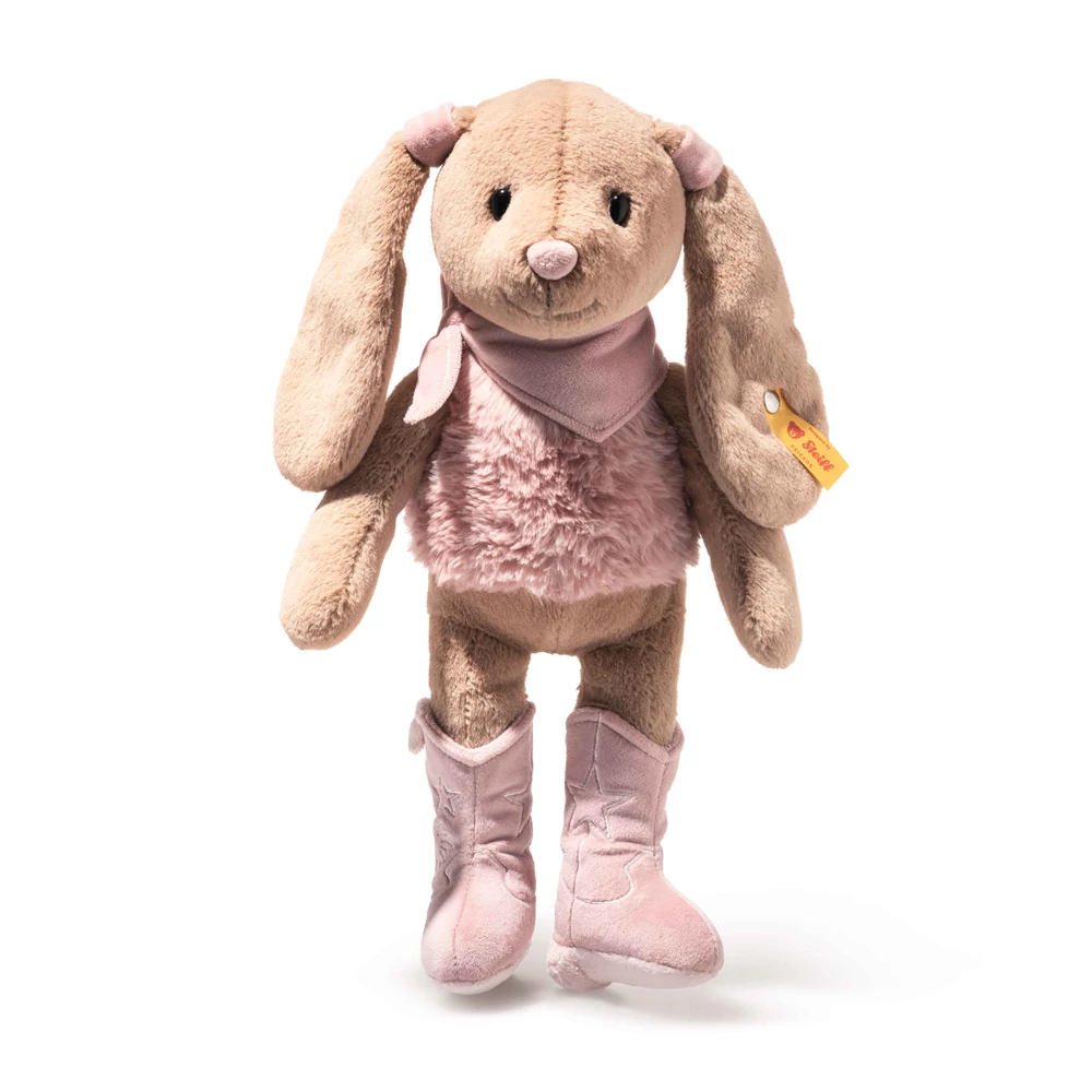 cowgirl plüss nyuszi Soft Cuddly Friends Hoppie barna - Bunny and Teddy