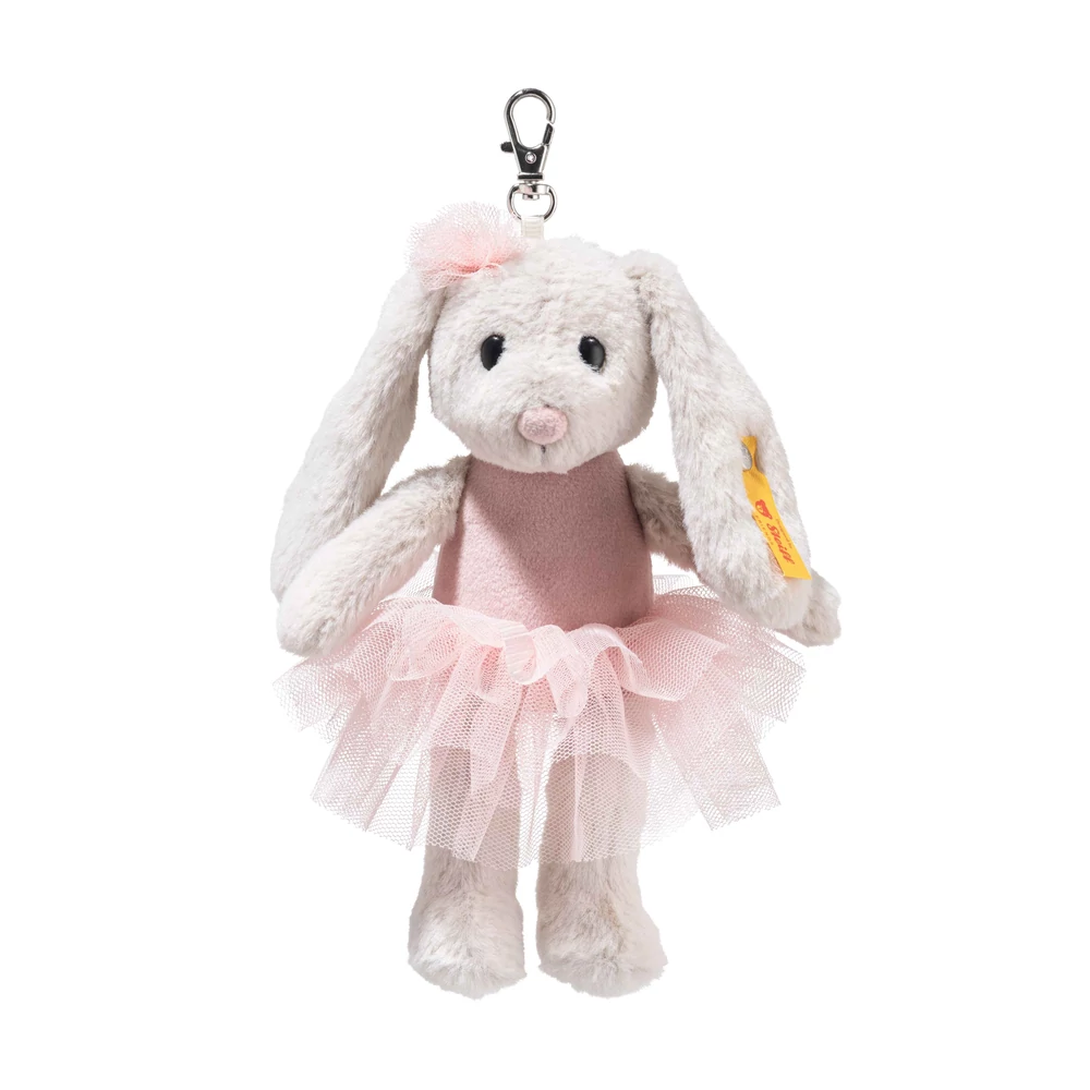 Hoppi balett nyuszi akasztó kulcstartó hátizsák dísz - szürke- Bunny and Teddy