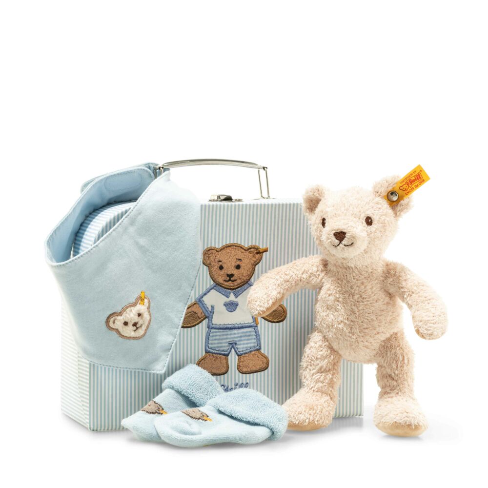 Steiff kisfiú ajándékcsomag újszülött kortól - világoskék - Bunny and Teddy