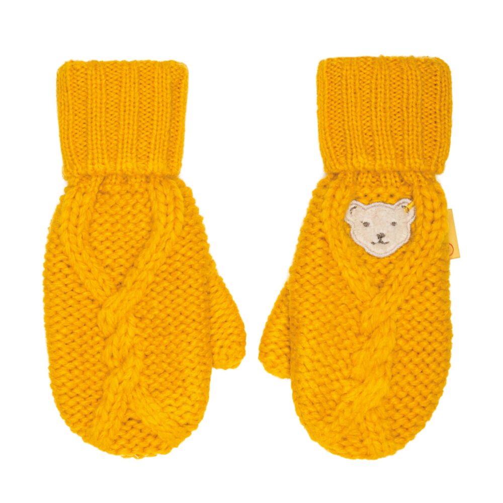 Steiff kötött kesztyű Mini Boys - Classic kollekció sárga  | Bunny and Teddy