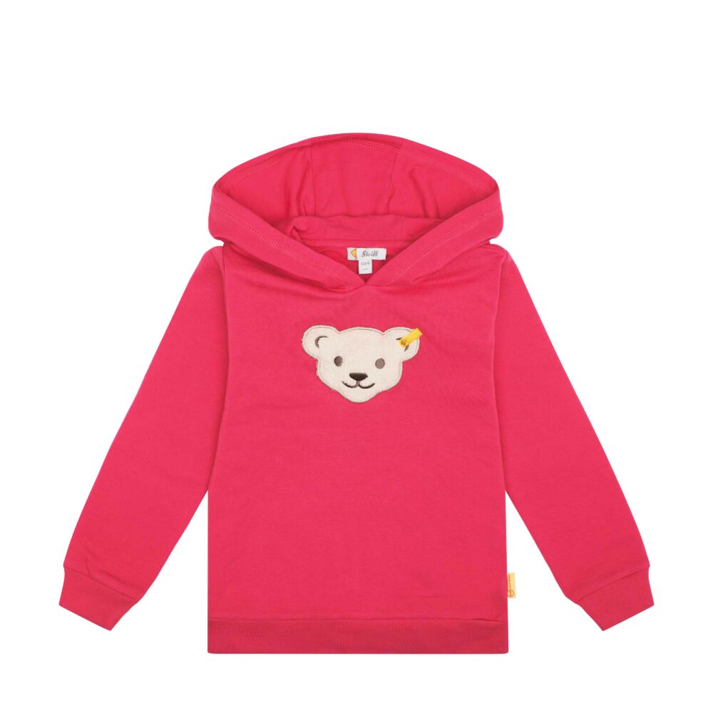 Steiff kapucnis pulóver sípoló hangot kiadó macival az elején Mini Girls - Classic kollekció rózsaszín  | Bunny and Teddy