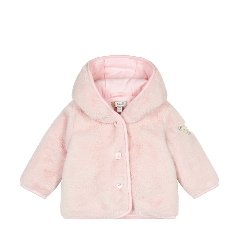 Steiff műszőrme dzseki kapucnival - rózsaszín  | Bunny and Teddy