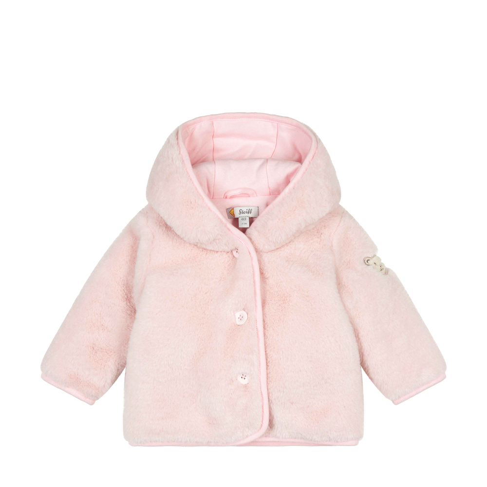 Steiff műszőrme dzseki kapucnival - rózsaszín  | Bunny and Teddy