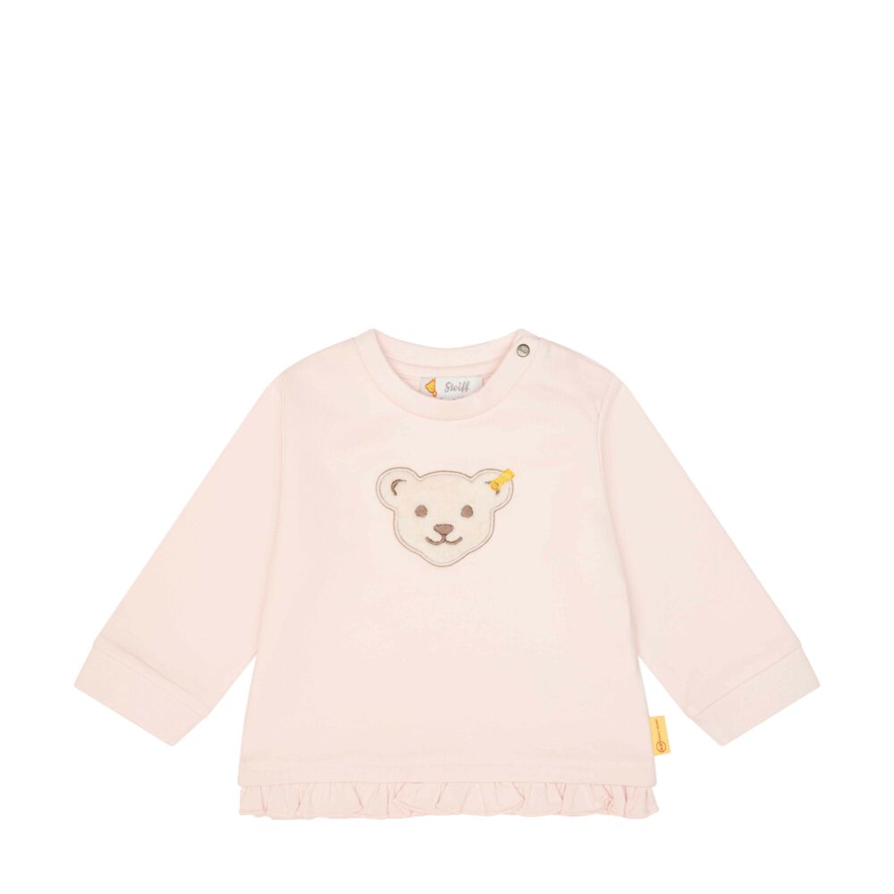 Steiff fodros pamut pulóver, melegítő felső - Classic Saison kollekció világos rózsaszín  | Bunny and Teddy