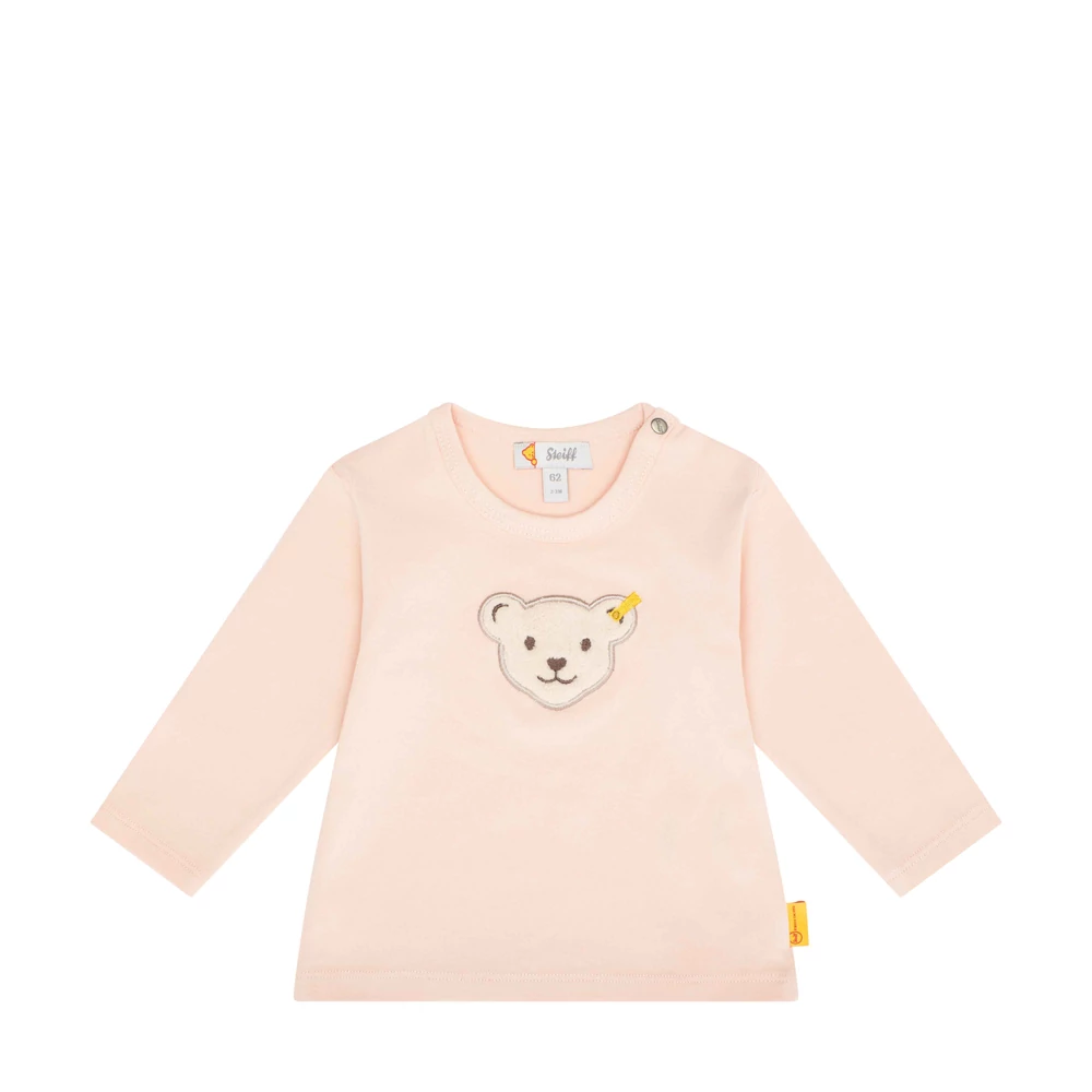 Steiff hosszú ujjú póló Baby Unisex - Classic kollekció világos rózsaszín  | Bunny and Teddy