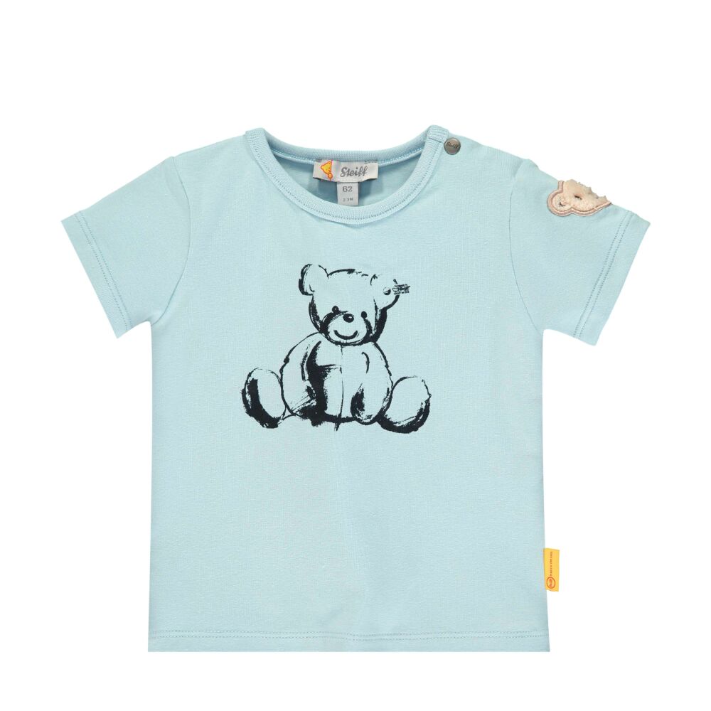 Steiff macis baba póló rövid ujjakkal - Bear Blues kollekció-világos kék-Bunny and Teddy