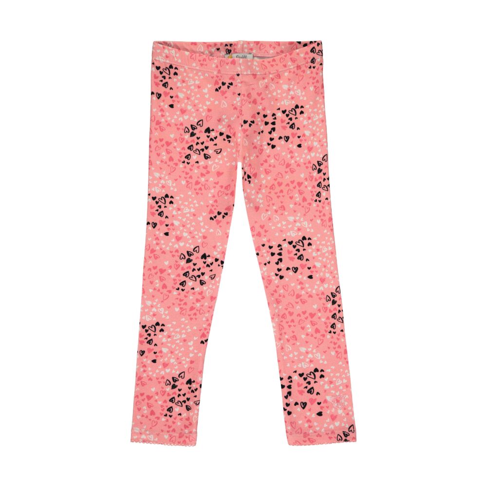 Steiff leggings szívecskés mintával kislányoknak - Heartbeat kollekció-pink-Bunny and Teddy