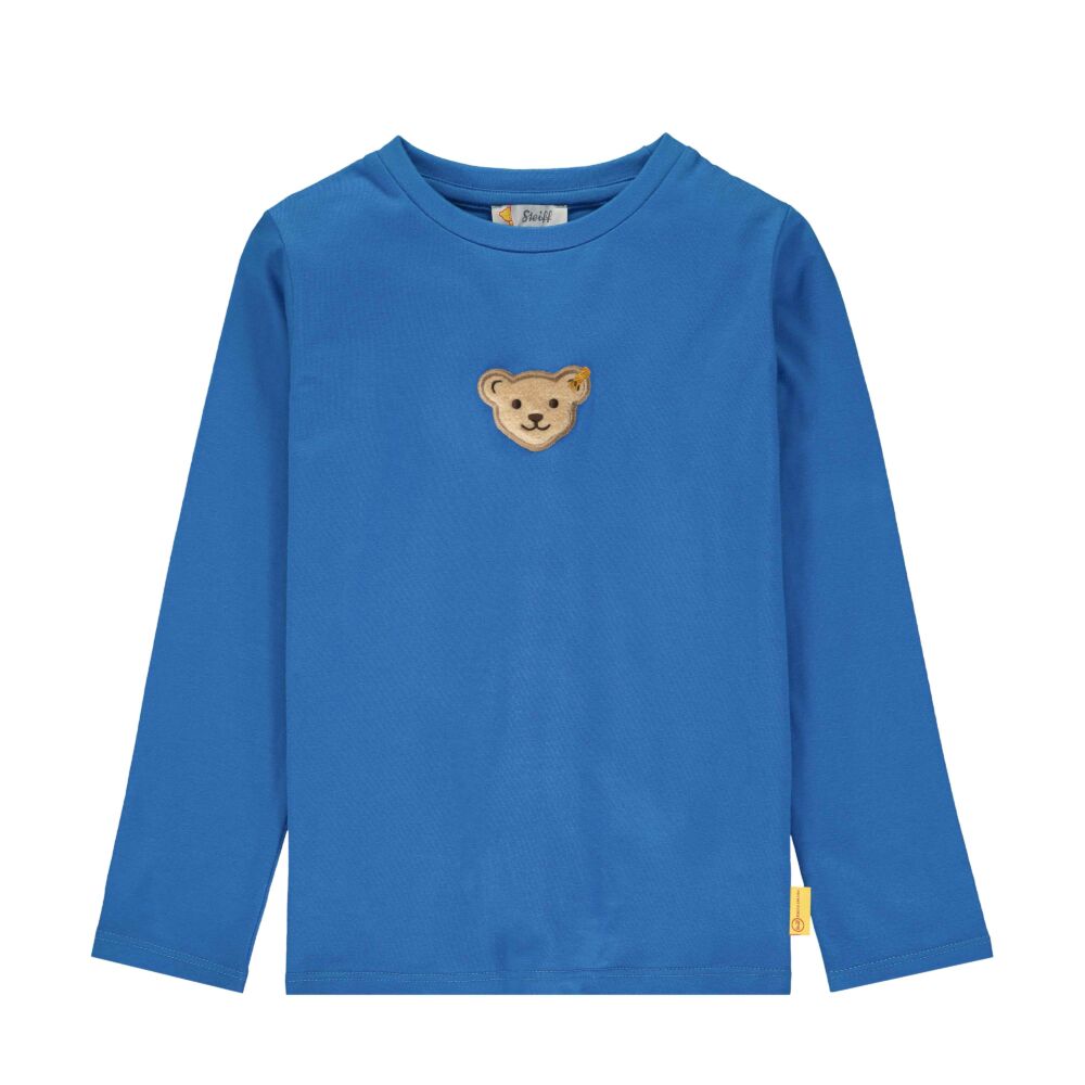 Steiff hosszú ujjú egyszinű póló kisfiúknak - Go Bear Go kollekció-kék-Bunny and Teddy