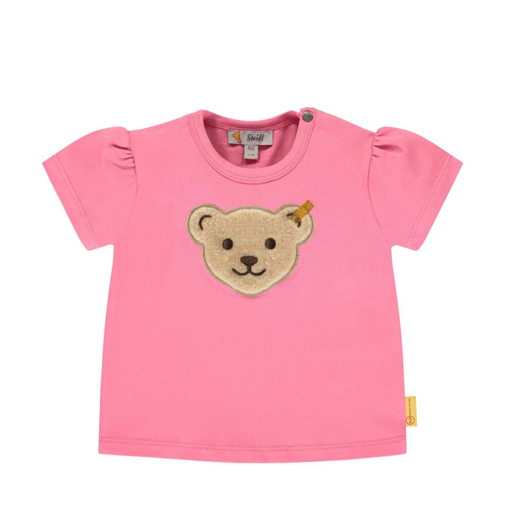 Steiff baba póló nagy maci fejjel az elején - Bear & Cherry kollekció - rózsaszín - Bunny and Teddy