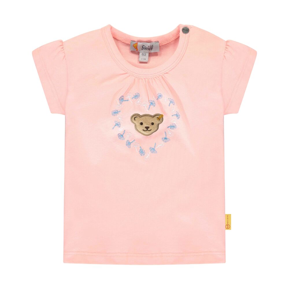 Steiff pamut póló kislányoknak  - Special Day - baby girls kollekió - világos rózsaszín - Bunny and Teddy