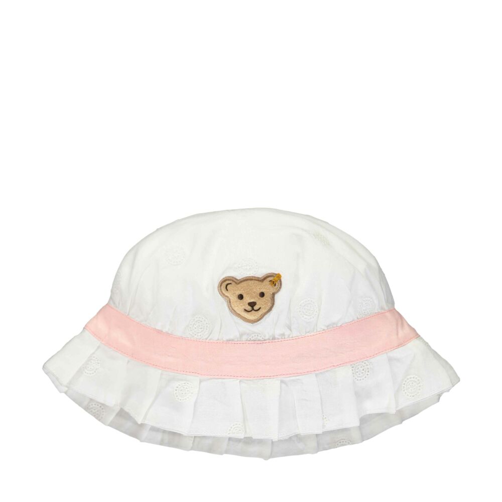 Steiff áttört mintás nyári kalap kislányoknak - Special day - mini girls kollekió - fehér - Bunny and Teddy