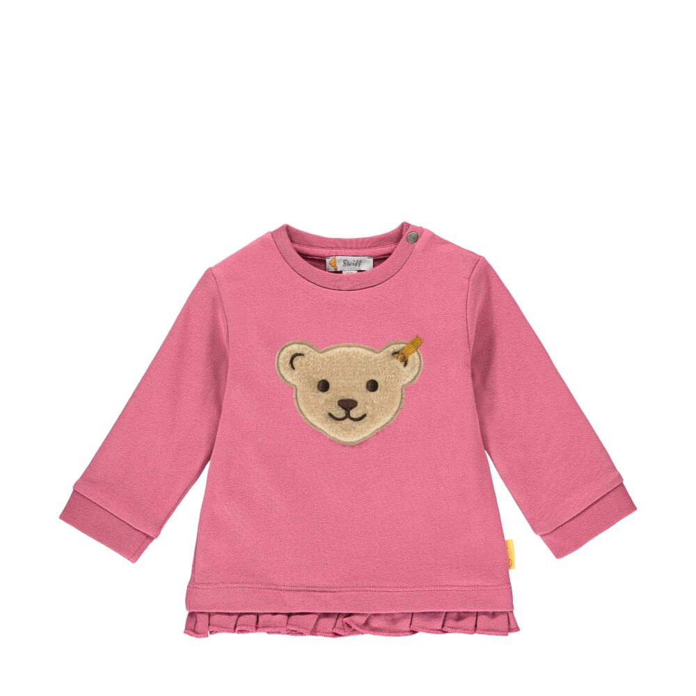 Steiff fodros pamut pulóver, melegítő felső- Baby Girls - Fairytale kollekcó rózsaszín  | Bunny and Teddy