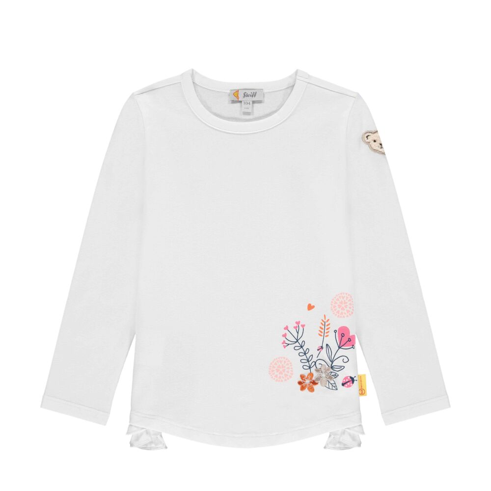 Steiff hosszú ujjú pamut póló- Mini Girls - Bugs Life kollekcó fehér  | Bunny and Teddy