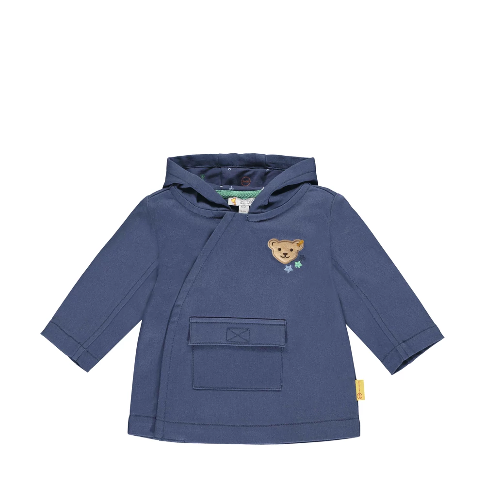 Steiff tavaszi kocsikabát vékony puha pamut twill anyagból- Baby Boys - High 5! kollekcó kék  | Bunny and Teddy