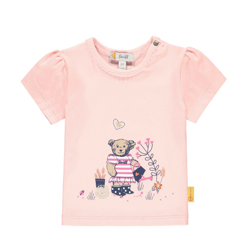 Steiff rövid ujjú póló kertész macival- Baby Girls - Bugs Life kollekcó világos rózsaszín  | Bunny and Teddy