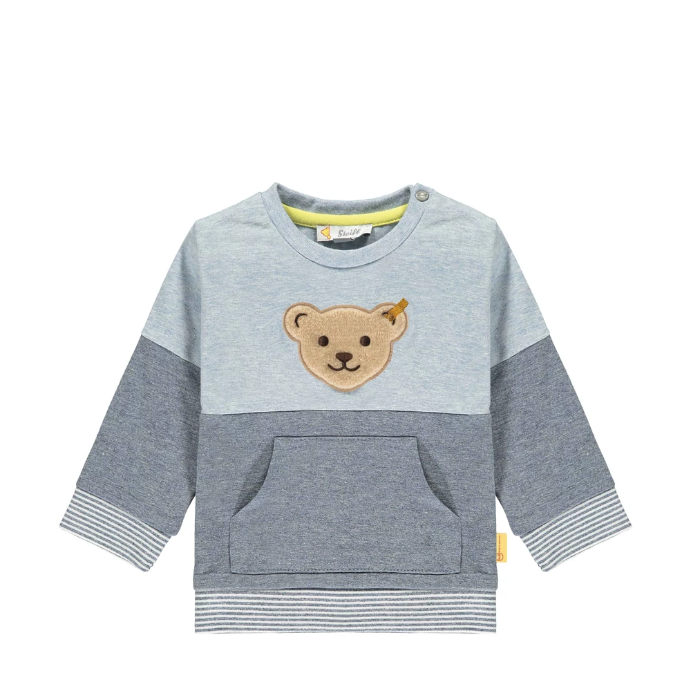 Steiff kenguru zsebes melegítő felső- Baby Boys - Hello Summer kollekció sötétkék/fekete  | Bunny and Teddy
