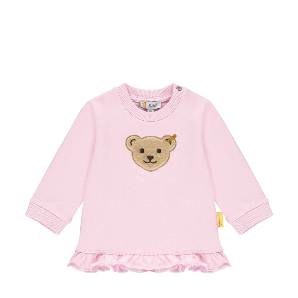 Steiff fordos pamut pulóver,melegítő felső- Baby Girls - Hello Summer kollekció rózsaszín  | Bunny and Teddy