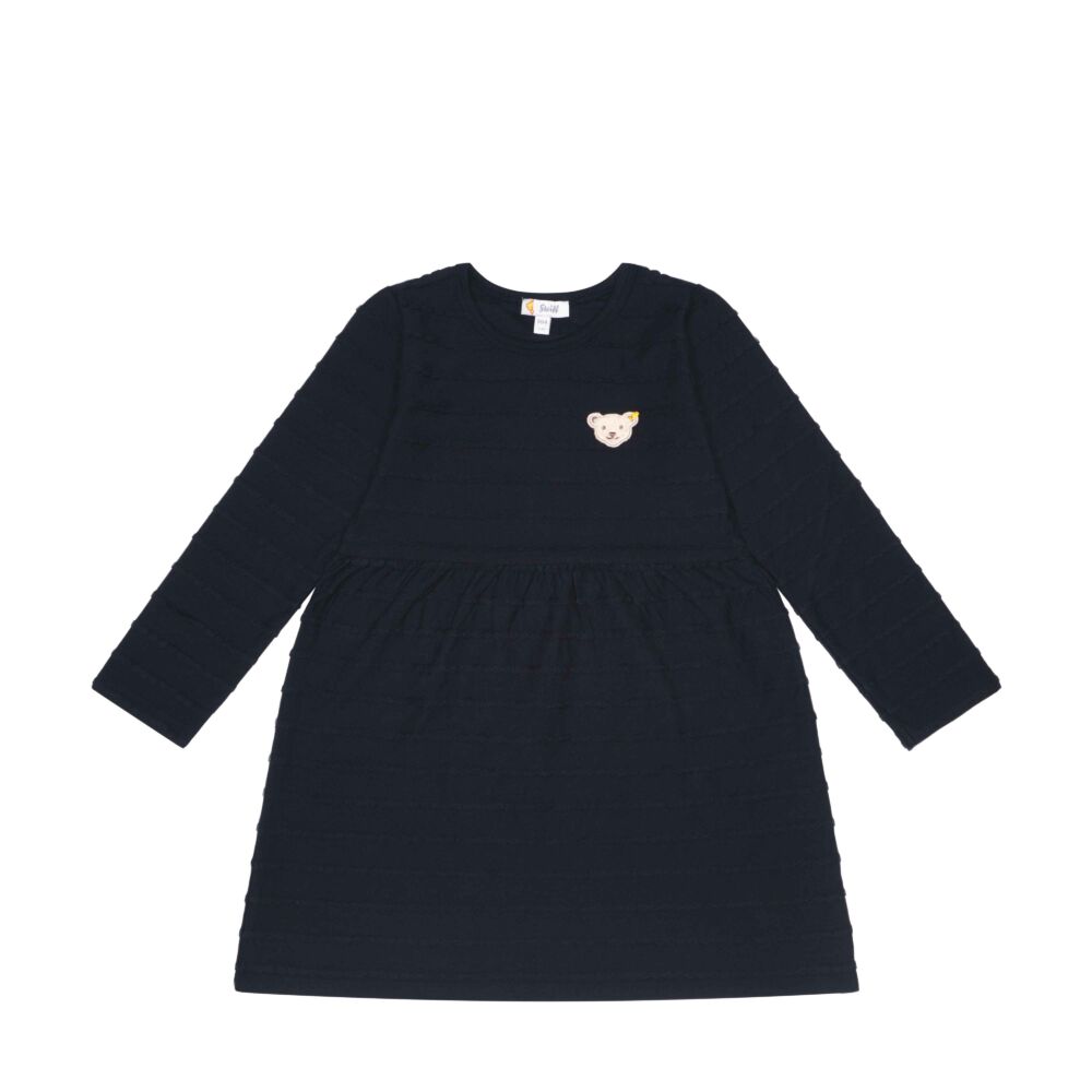 Steiff ruha domború csíkokkal Mini Girls - Sweet Heart kollekció sötétkék/fekete  | Bunny and Teddy