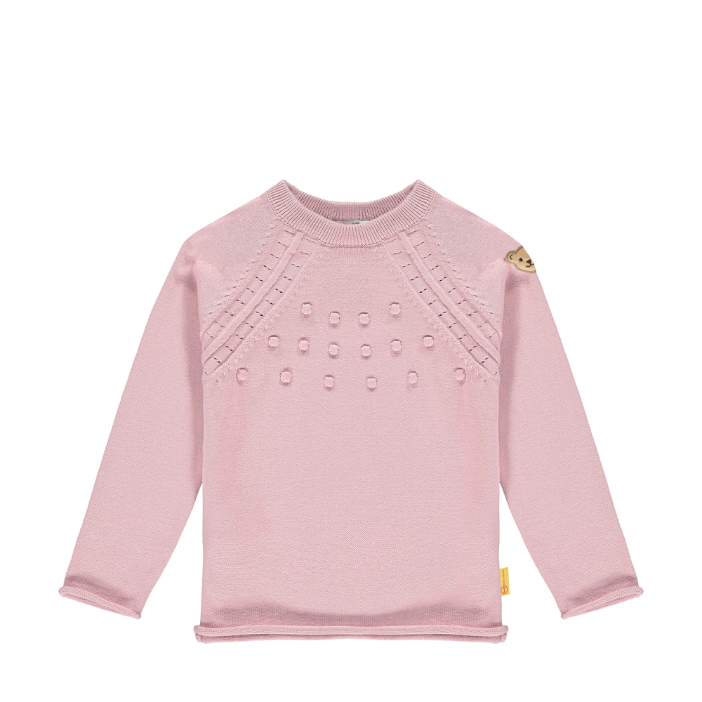 Steiff kötött pulóver Mini Girls - Sweet Heart kollekció rózsaszín  | Bunny and Teddy