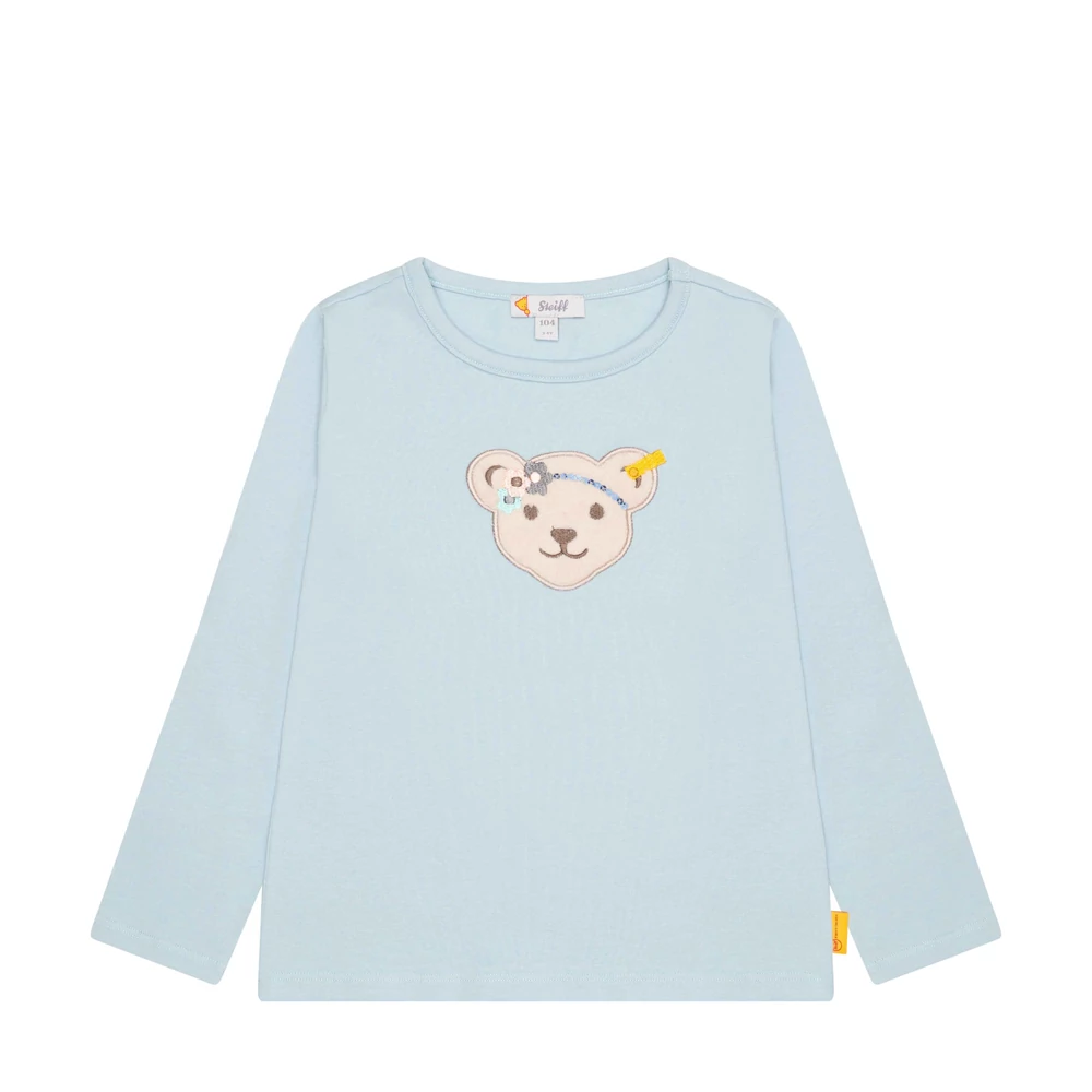 Steiff GOTS biopamut rövid ujjú boríték nyakú body - Basic kollekció krém  | Bunny and Teddy