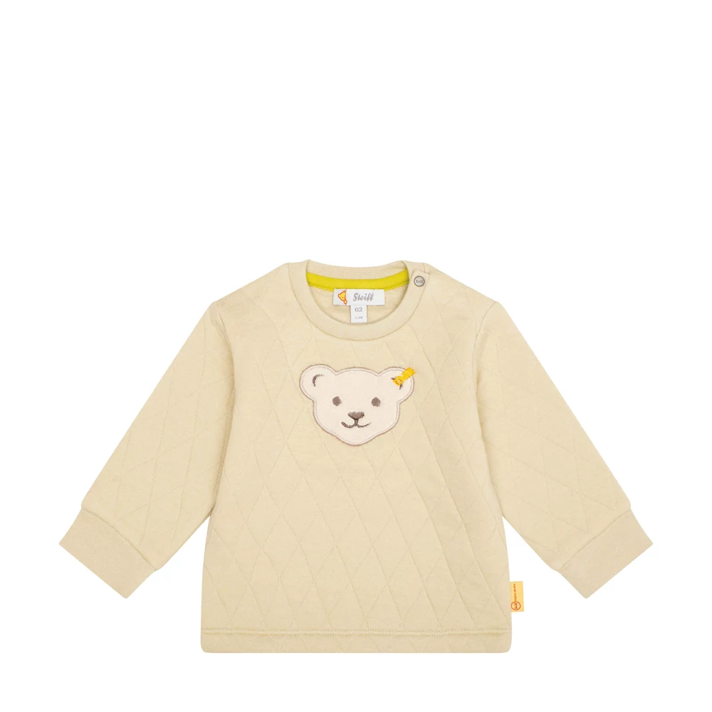 Steiff GOTS biopamut rövid ujjú boríték nyakú body - Basic kollekció krém  | Bunny and Teddy