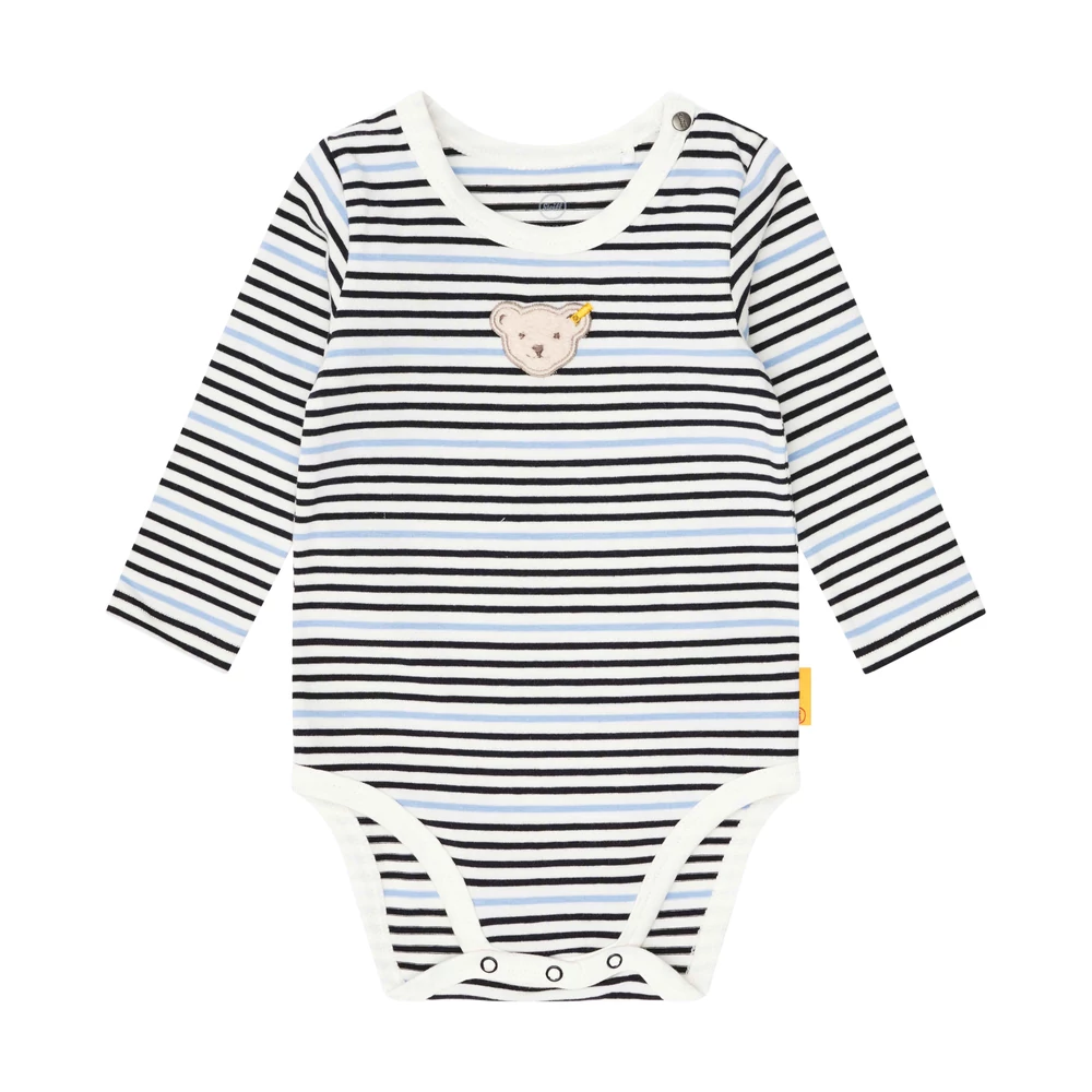 Steiff GOTS biopamut rövid ujjú boríték nyakú body - Basic kollekció krém  | Bunny and Teddy