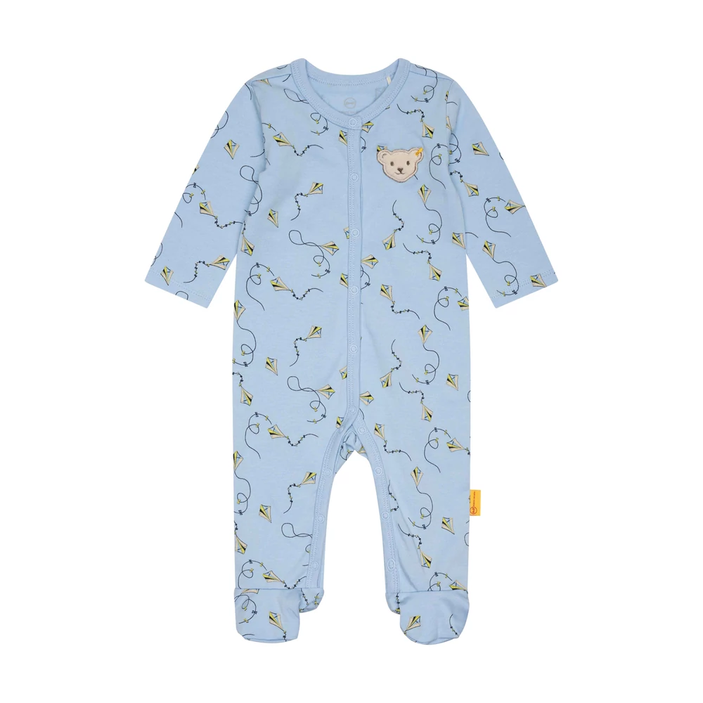 Steiff GOTS biopamut rövid ujjú boríték nyakú body - Basic kollekció krém  | Bunny and Teddy