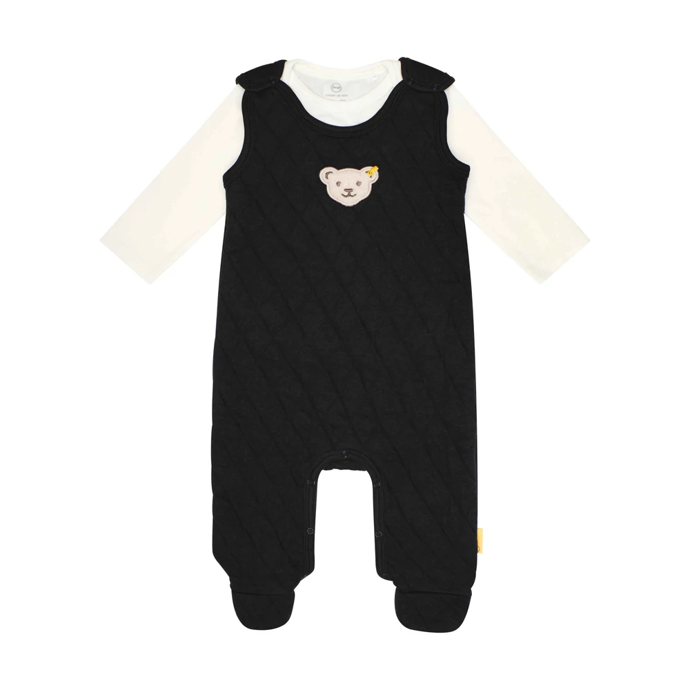 Steiff GOTS biopamut rövid ujjú boríték nyakú body - Basic kollekció krém  | Bunny and Teddy