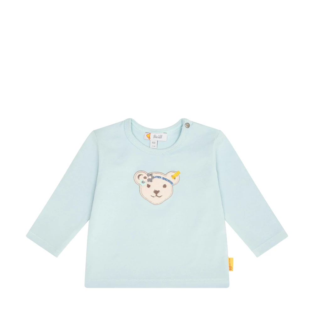 Steiff GOTS biopamut rövid ujjú boríték nyakú body - Basic kollekció krém  | Bunny and Teddy