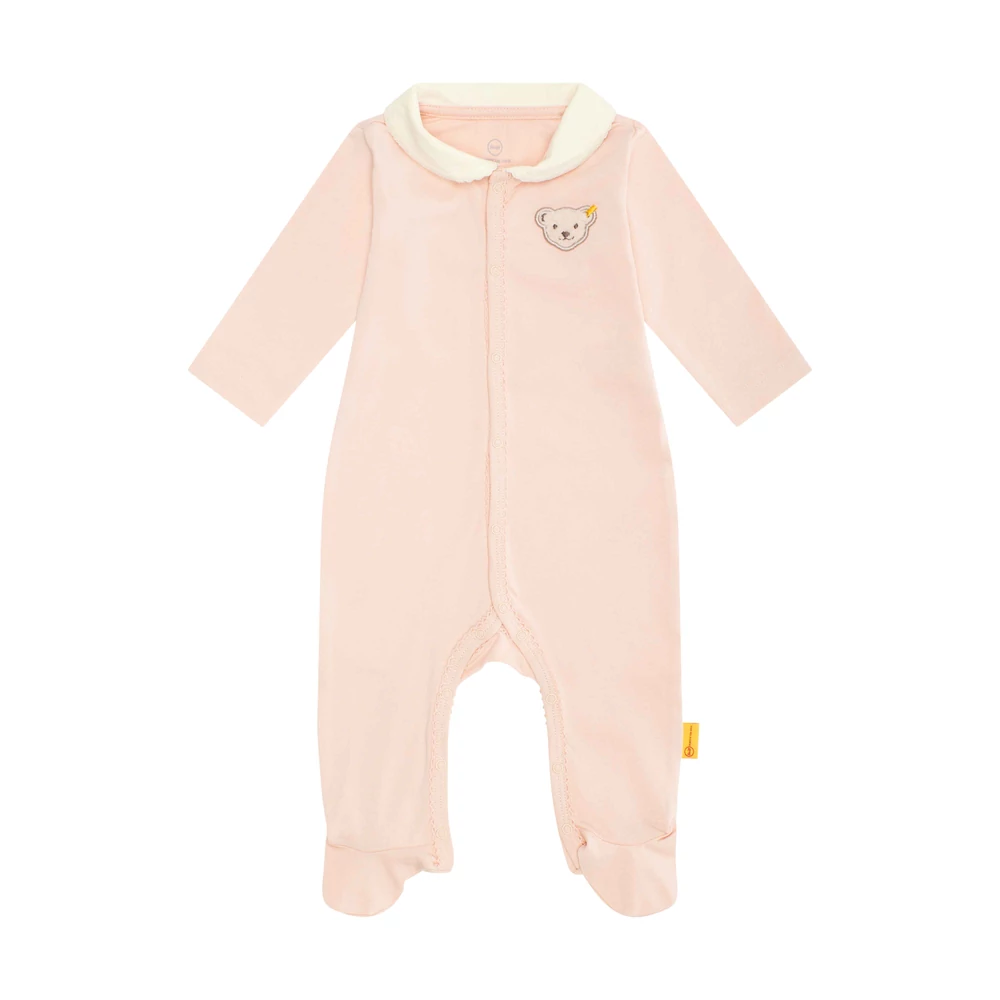 Steiff GOTS biopamut rövid ujjú boríték nyakú body - Basic kollekció krém  | Bunny and Teddy