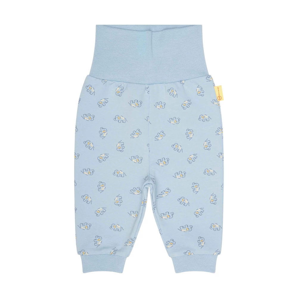 Steiff pocakpántos pamut melegítő alsó - Baby Boys - Elephant Ride kollekció világoskék  | Bunny and Teddy