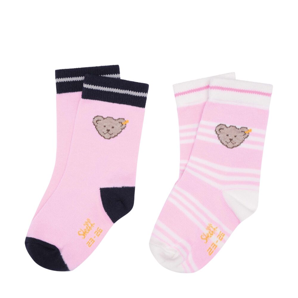 Steiff 2db-os zokni csomag - Mini kollekció-rózsaszín-Bunny and Teddy