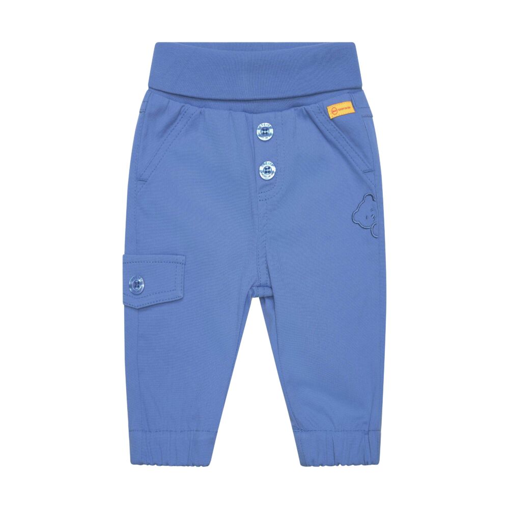 Steiff baba nadrág enyhén bordázott anyagból - Baby Boys - Under the surface kollekció kék  | Bunny and Teddy