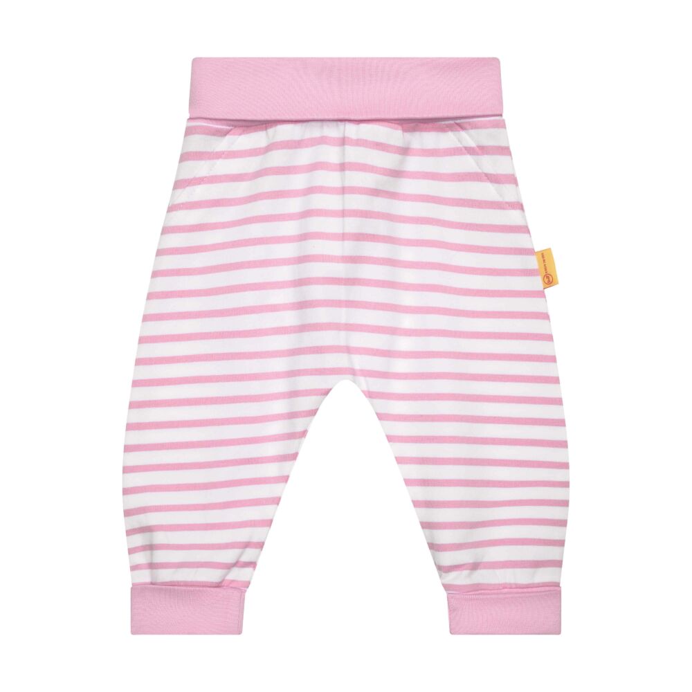 Steiff csíkos pocak pántos baba nadrág - Baby Girls - Beach Please kollekció rózsaszín  | Bunny and Teddy