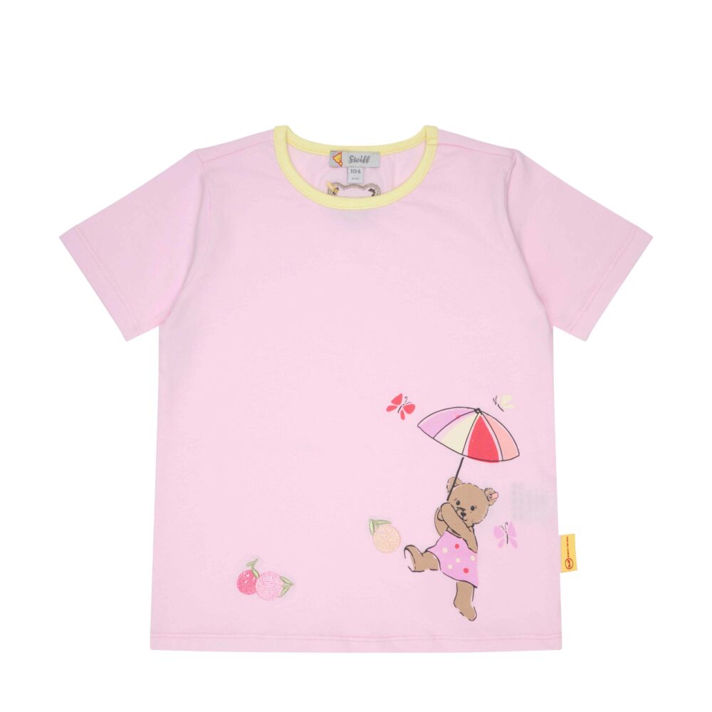 Steiff rövid ujjú póló  - Mini Girls - Garden Party kollekció világos rózsaszín  | Bunny and Teddy