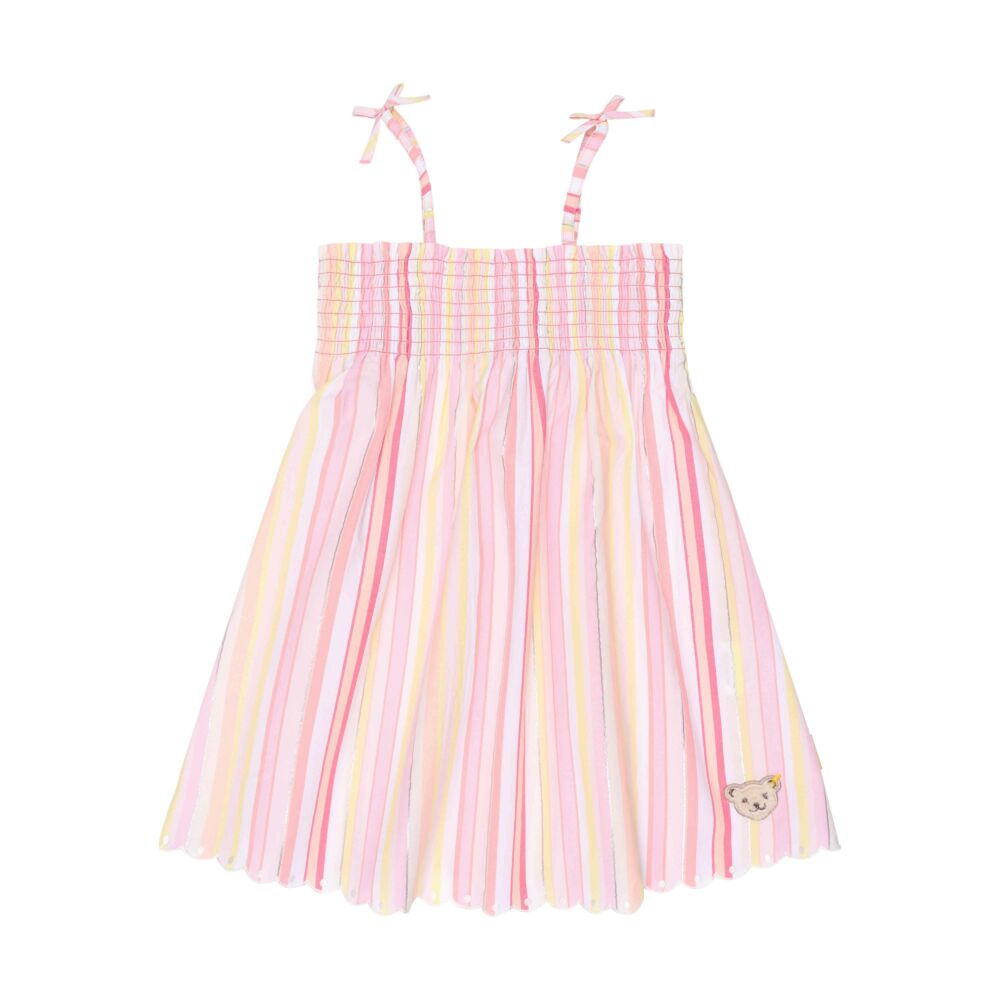 Steiff csíkos spagetti pántos ruha - Mini Girls - Garden Party kollekció rózsaszín  | Bunny and Teddy