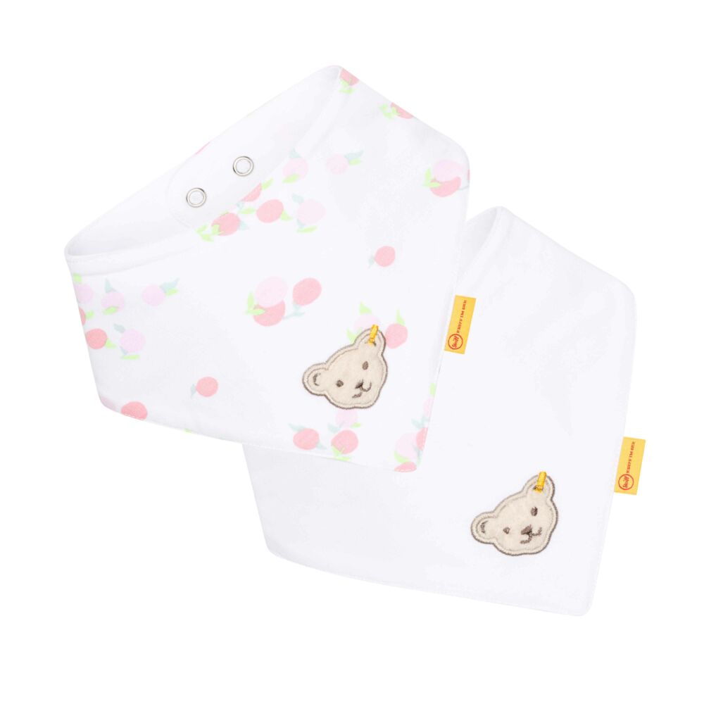 Steiff háromszög alakú kendő 2db-os csomagban - Baby Girls - Garden Partyekció rózsaszín  | Bunny and Teddy