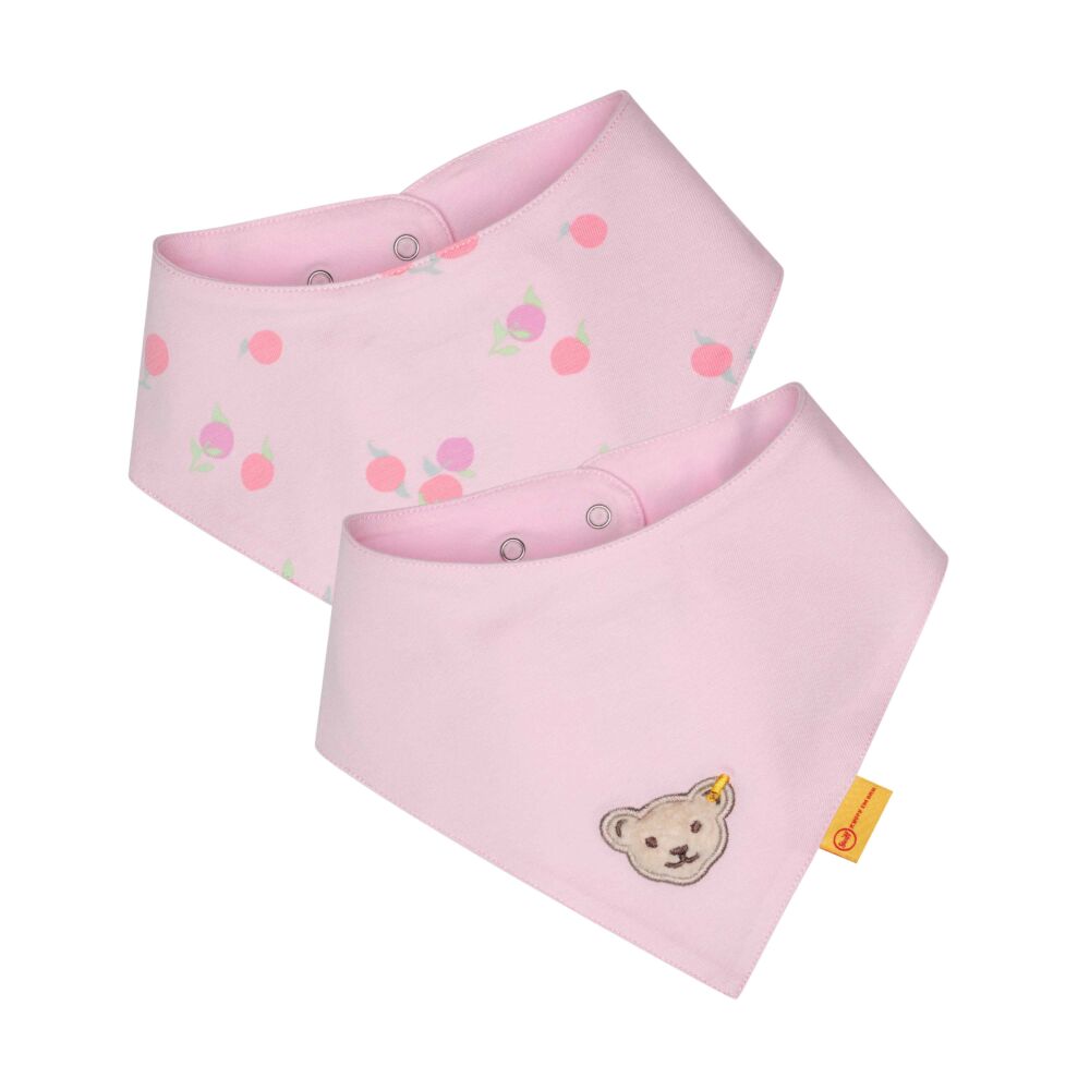 Steiff háromszög alakú kendő 2db-os csomagban - Baby Girls - Garden Partyekció rózsaszín  | Bunny and Teddy