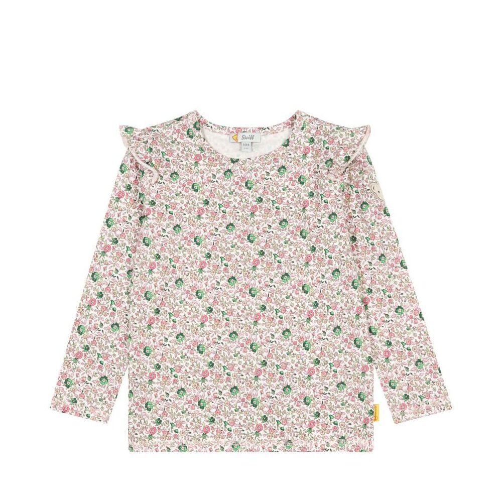 Steiff hosszú ujjú fodros vállú póló-Mini Girls Swan Lake kollekció világos rózsaszín  | Bunny and Teddy