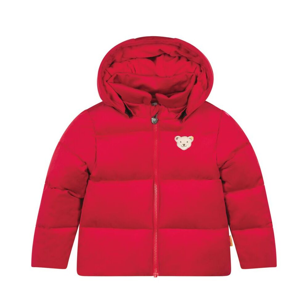 Steiff meleg kapucnis dzseki, télikabát-Mini Girls Unicorn kollekció piros  | Bunny and Teddy