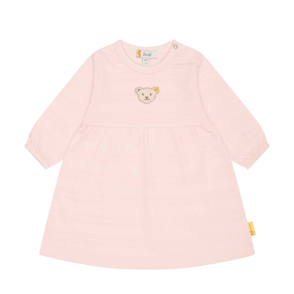 Steiff hosszú ujjú ruha Baby Girls – Wild City kollekció világos rózsaszín  | Bunny and Teddy