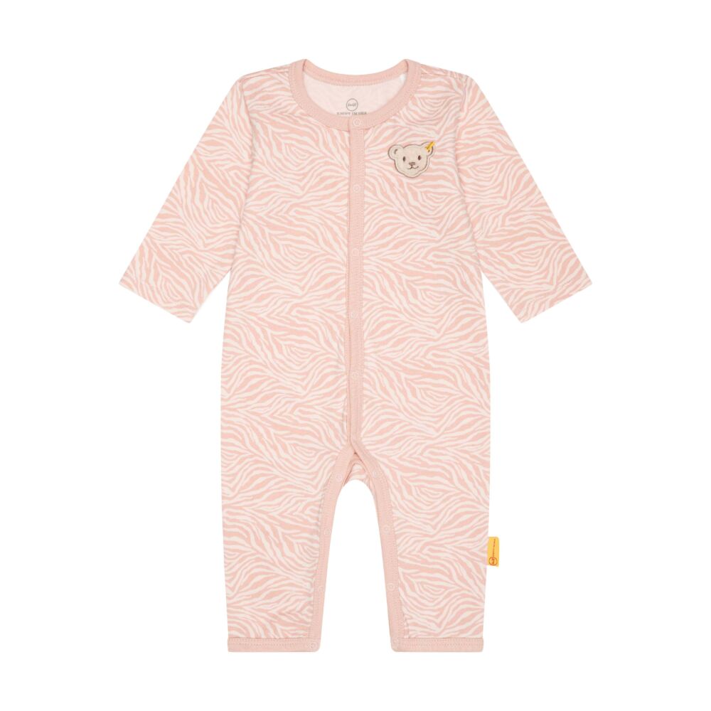 Steiff hosszú ujjú lábfej nélküli rugdalózó, pizsama Baby Girls – Wild City kollekció rózsaszín  | Bunny and Teddy