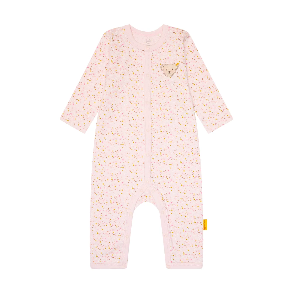 Steiff hosszú ujjú lábfej nélküli rugdalózó, pizsama Baby Girls – Wild City kollekció világos rózsaszín  | Bunny and Teddy