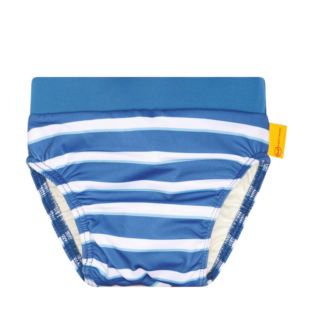Steiff csíkos fürdőpelenka / úszópelenka UPF50+ - Baby Boys - Swimwear 2023 kollekció kék  | Bunny and Teddy