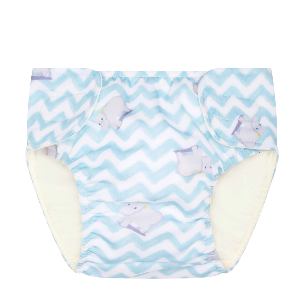 Steiff cikkcakk mintás fürdőpelenka / úszópelenka UPF50+ - Baby Boys - Swimwear 2023 kollekció világos kék  | Bunny and Teddy