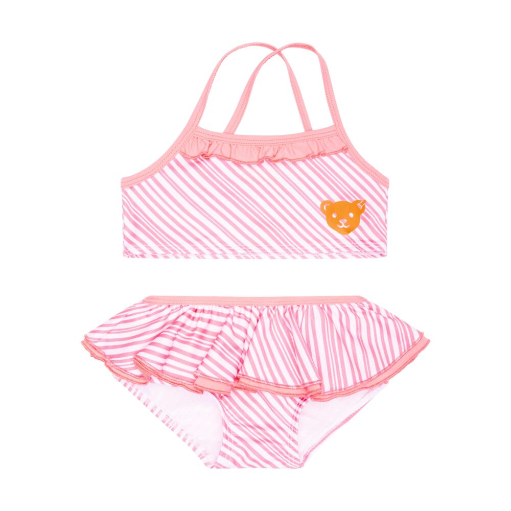 Steiff virágos bikini UPF50+ - Mini Girls Swimwear 2023 kollekció rózsaszín  | Bunny and Teddy