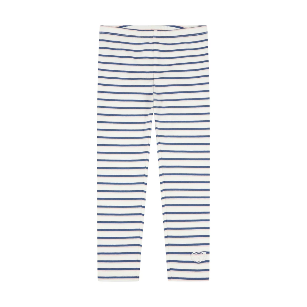 Steiff vékony csíkos pamut leggings - Mini Girls - Butterfly kollekció krém  | Bunny and Teddy
