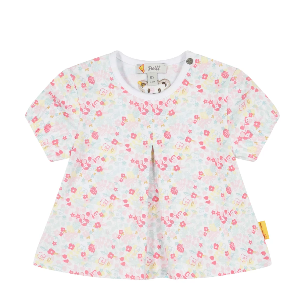Steiff rövid ujjú színes virág mintás póló - Baby girls - California Dream kollekció fehér  | Bunny and Teddy Steiff rövid ujjú színes virág mintás póló - Baby girls - California Dream kollekció fehér  | Bunny and Teddy