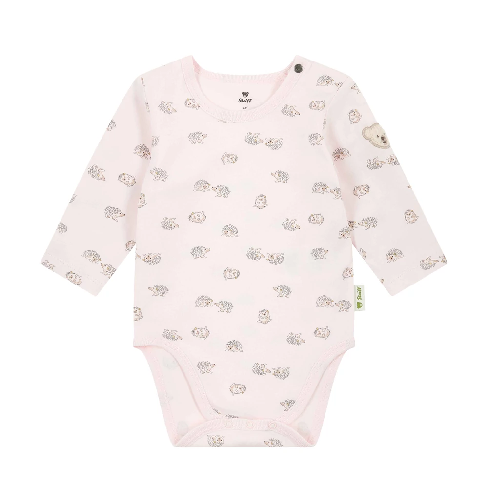 Steiff hosszú ujjú body - Baby Unisex - Baby Wellness kollekció rózsaszín  | Bunny and Teddy